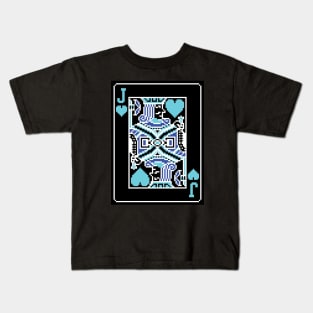 Jack of Hearts Pixel Art Bright Negative Mode Kids T-Shirt